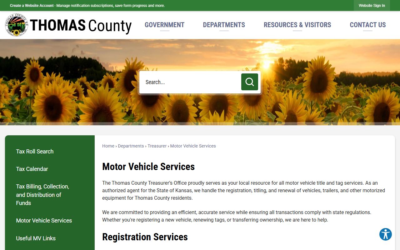 Thomas County Clerk of the District Court and county office service split