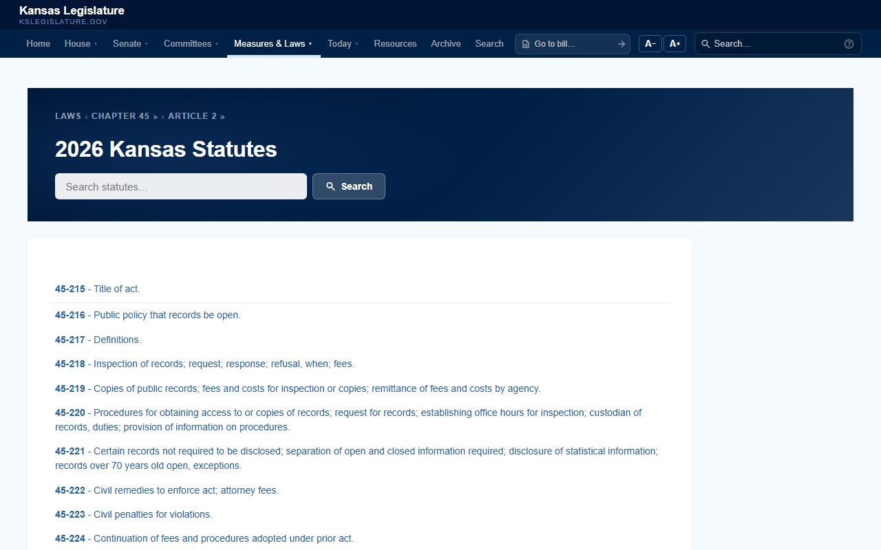 Thomas County arrest records and court charges Kansas Open Records Act article