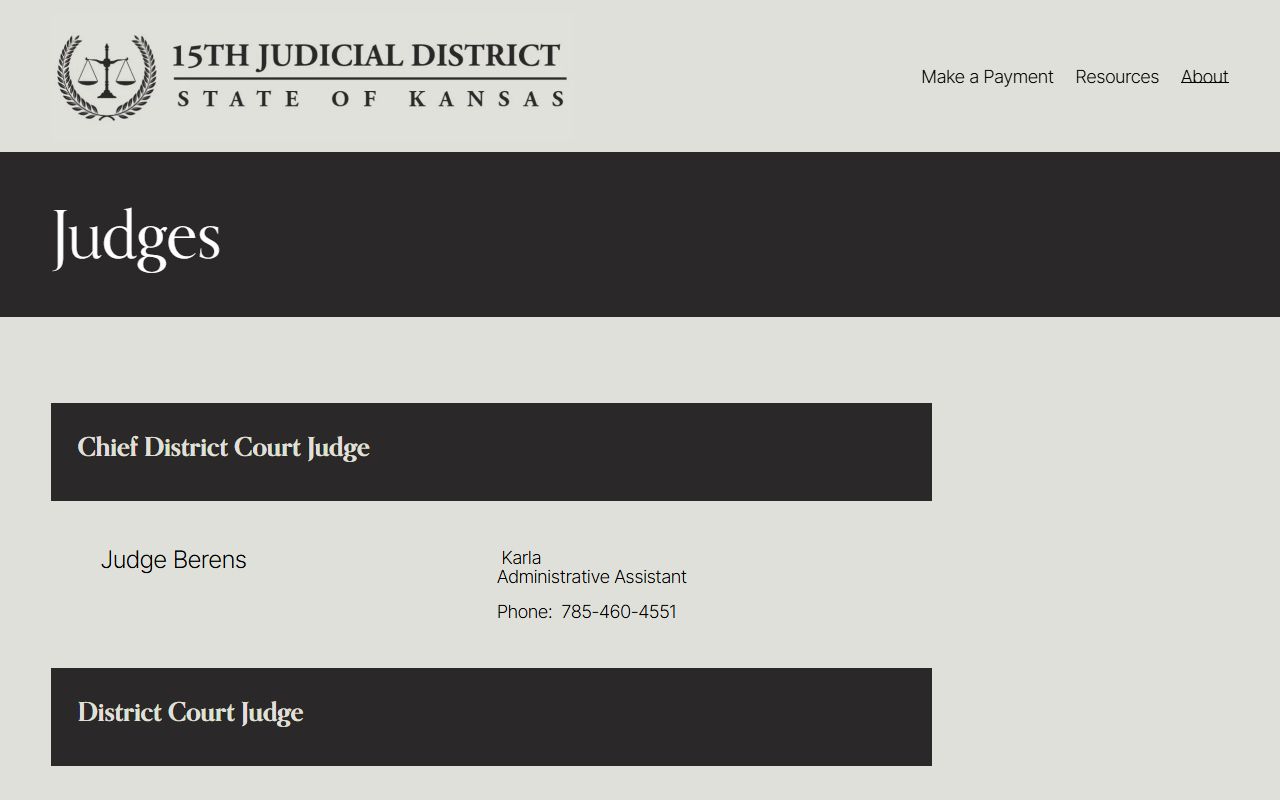 Thomas County court dockets and 15th Judicial District judges