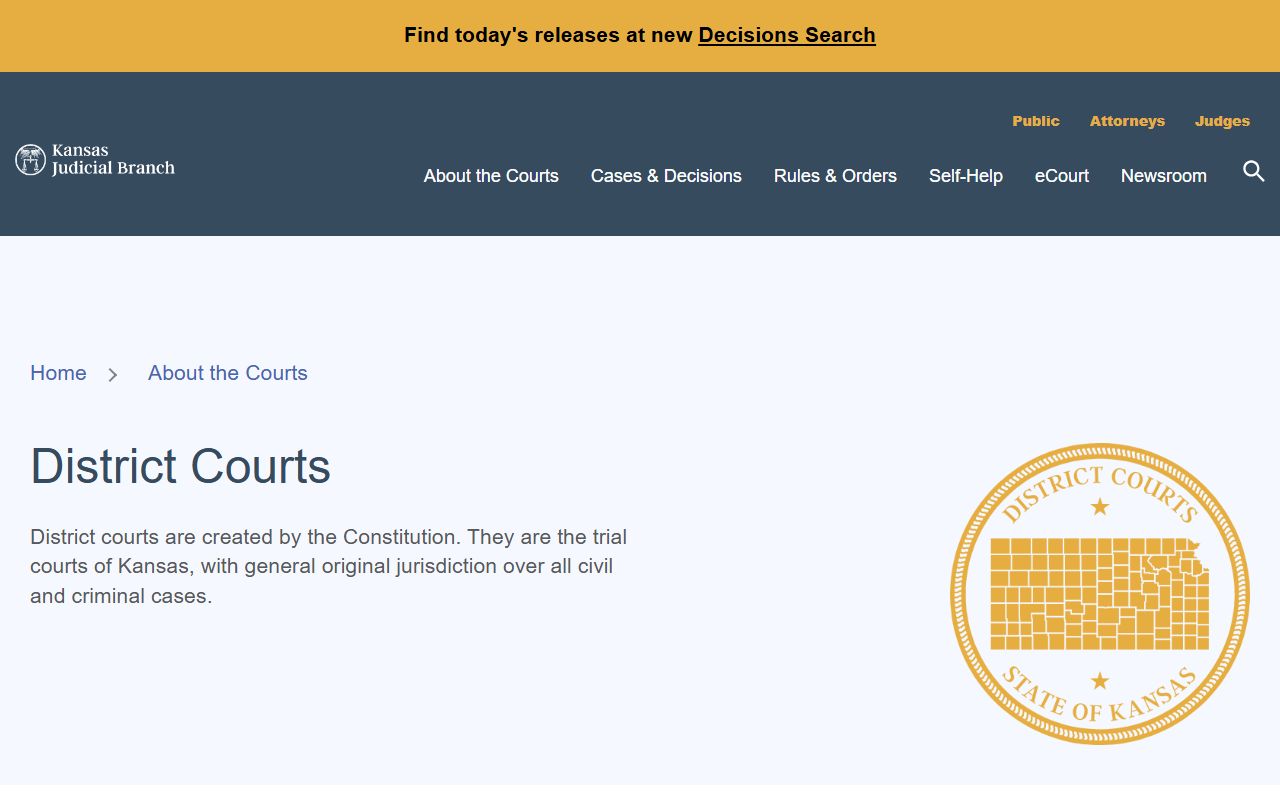 Thomas County court records and Kansas district courts overview